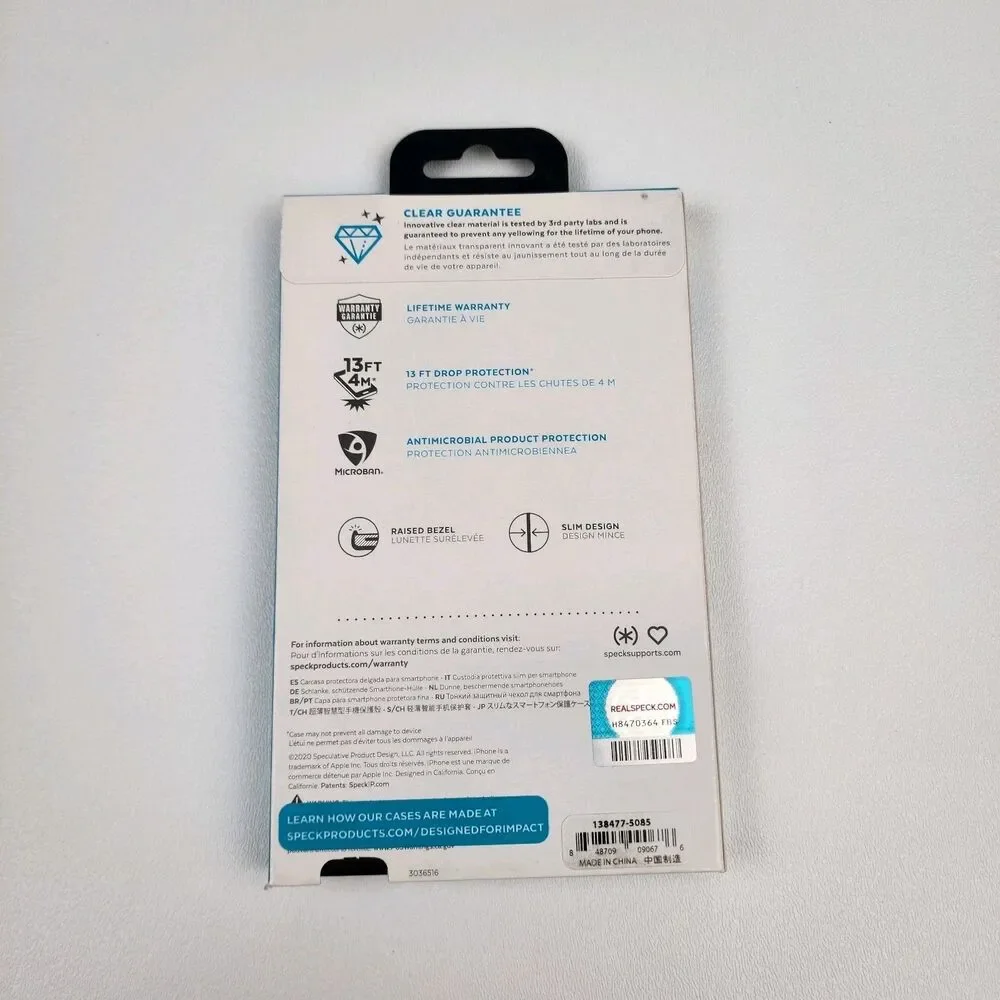 Speck Presidio Perfect-Clear Case iPhone 12 mini MagSafe 13ft Drop